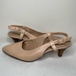 Clarks Collection Comfort Office Linvale Loop Blush Leather 6.5 M